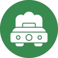 Single Bed Multi Color Circle Icon vector