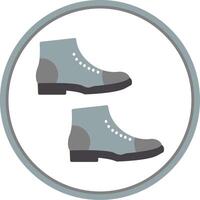 Boots Flat Circle Icon vector