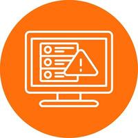 Warning Multi Color Circle Icon vector