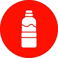 Water Bottle Multi Color Circle Icon vector