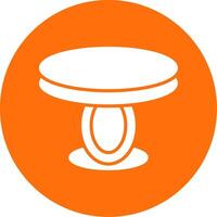 Dining Table Multi Color Circle Icon vector
