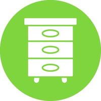 Filling Cabinet Multi Color Circle Icon vector
