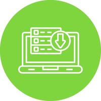 Downloading Data Multi Color Circle Icon vector