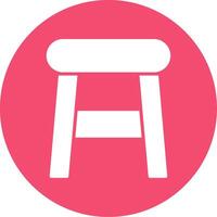 Stool Multi Color Circle Icon vector