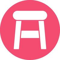 Stool Multi Color Circle Icon vector