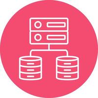 Data Server Multi Color Circle Icon vector