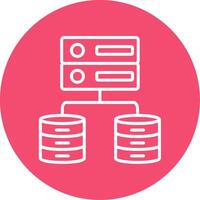 Data Server Multi Color Circle Icon vector