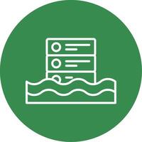 Data Lake Multi Color Circle Icon vector