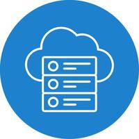 Cloud Data Multi Color Circle Icon vector