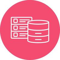 Databases Multi Color Circle Icon vector