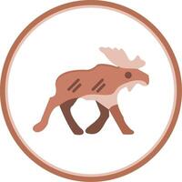 Moose Flat Circle Icon vector