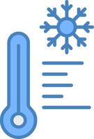 Cold Line Filled Blue Icon vector