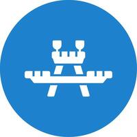 Picnic Table Multi Color Circle Icon vector