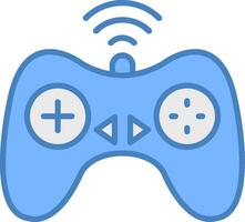 Controller Line Filled Blue Icon vector