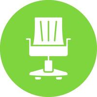 Office Chair Multi Color Circle Icon vector