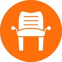 Armchair Multi Color Circle Icon vector