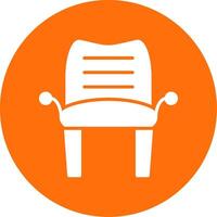 Armchair Multi Color Circle Icon vector