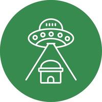 Ufo Multi Color Circle Icon vector