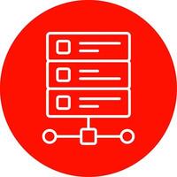 Database Multi Color Circle Icon vector