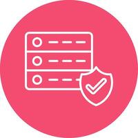 Data Protection Multi Color Circle Icon vector