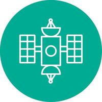Hubble Space Telescope Multi Color Circle Icon vector