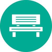 Bench Multi Color Circle Icon vector