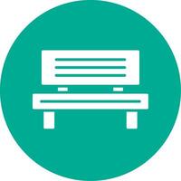 Bench Multi Color Circle Icon vector