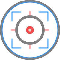 alcance plano circulo icono vector