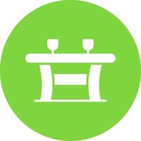 Table Multi Color Circle Icon vector