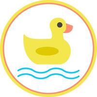 Duck Flat Circle Icon vector