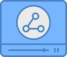 Browser Line Filled Blue Icon vector