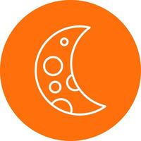 Crescent Moon Multi Color Circle Icon vector