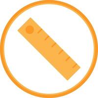 Ruler Flat Circle Icon vector