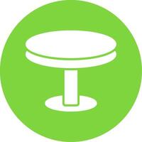 Round Table Multi Color Circle Icon vector
