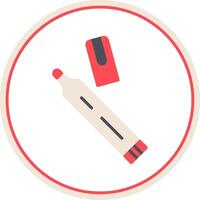 Pen Flat Circle Icon vector