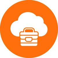 Cloud Multi Color Circle Icon vector