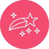 Shooting Star Multi Color Circle Icon vector