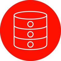 Database Multi Color Circle Icon vector