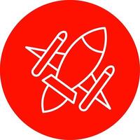 Rocket Ship Multi Color Circle Icon vector