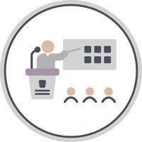 Agenda Flat Circle Icon vector