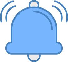 Bell Line Filled Blue Icon vector