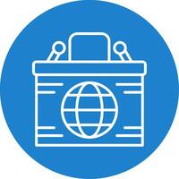 Desk Multi Color Circle Icon vector