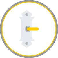 Door Handle Flat Circle Icon vector