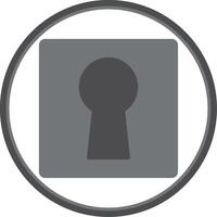 Keyhole Flat Circle Icon vector