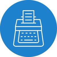Typewriter Multi Color Circle Icon vector