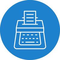 Typewriter Multi Color Circle Icon vector