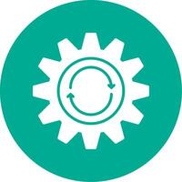 repetir multi color circulo icono vector