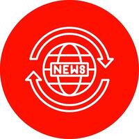News Report Multi Color Circle Icon vector