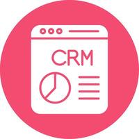 CRM Multi Color Circle Icon vector