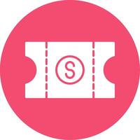 Voucher Multi Color Circle Icon vector